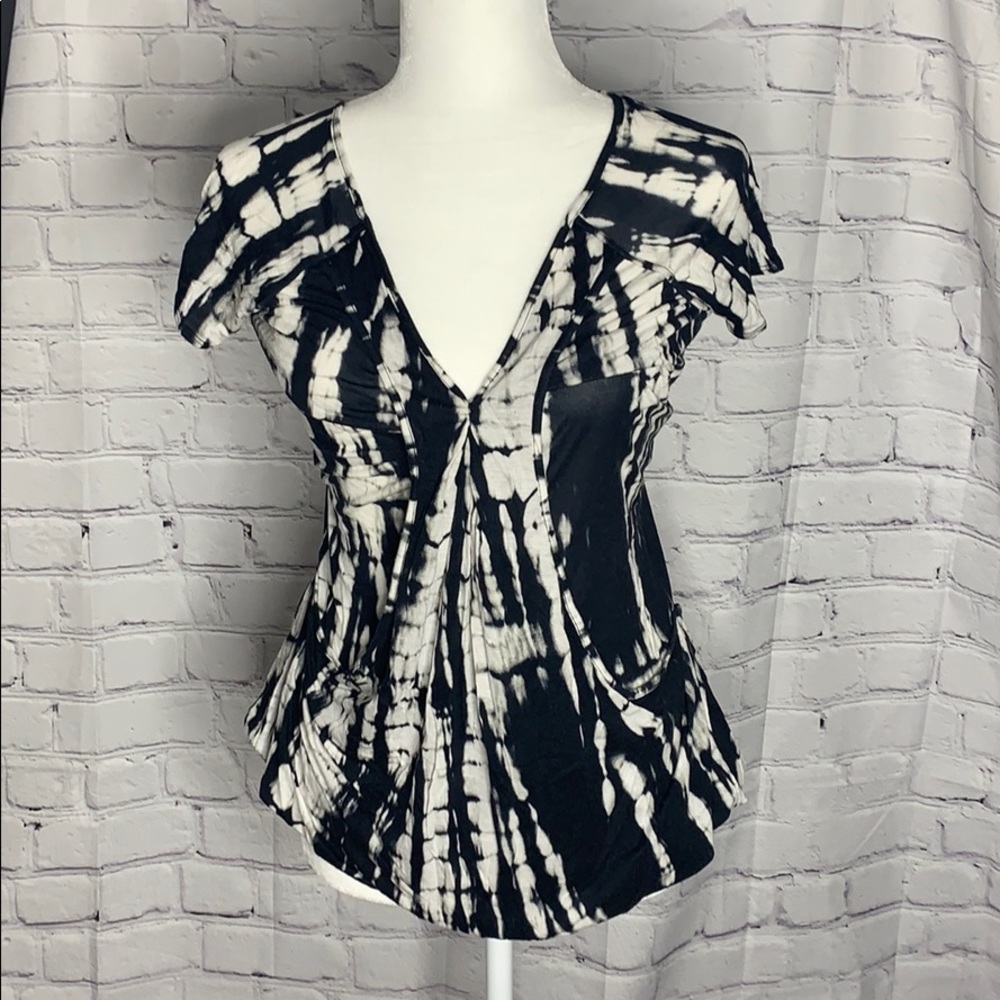 Armani Exchange shirt black tie dye